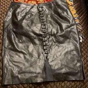Faux leather skirt! Cute!